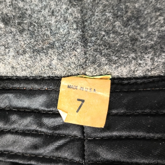 Vintage Dobbs Fifth Avenue Felted Wool Newsboy Cap Gray Mens 7 Cabbie Hat - Picture 9 of 14